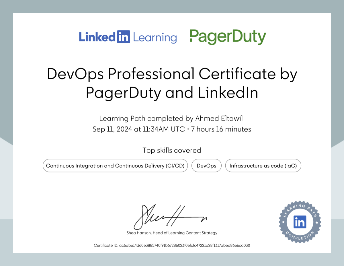 DevOps Professional Certificate