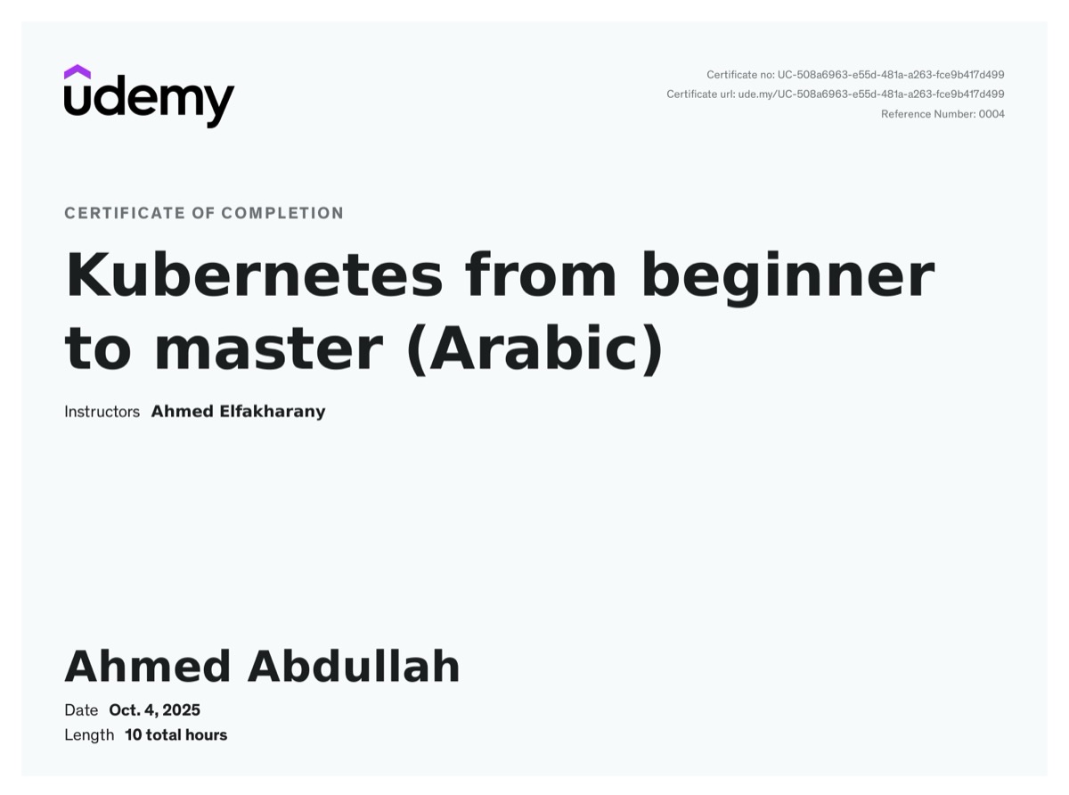 Kubernetes from beginner to master (Arabic)
