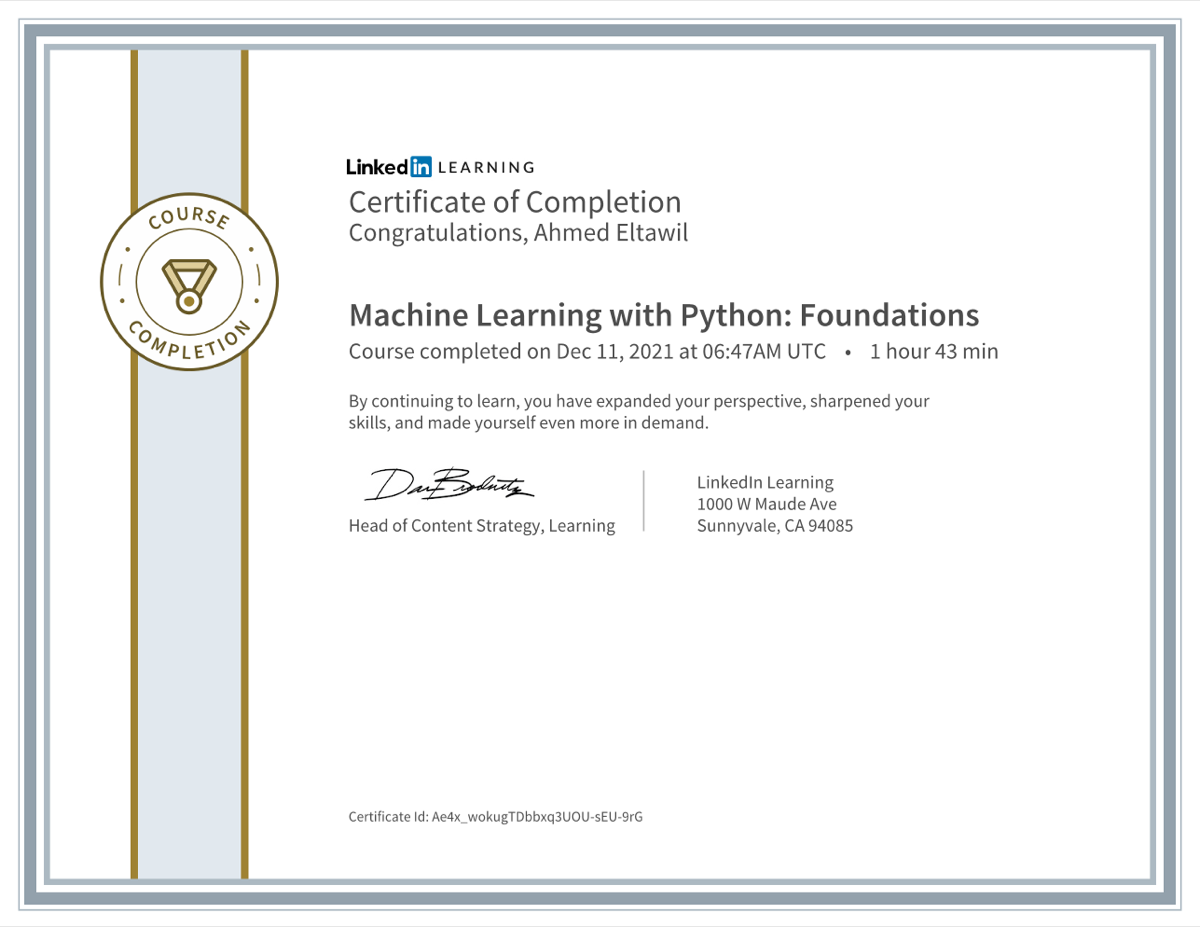 Machine Learning with Python: Foundations