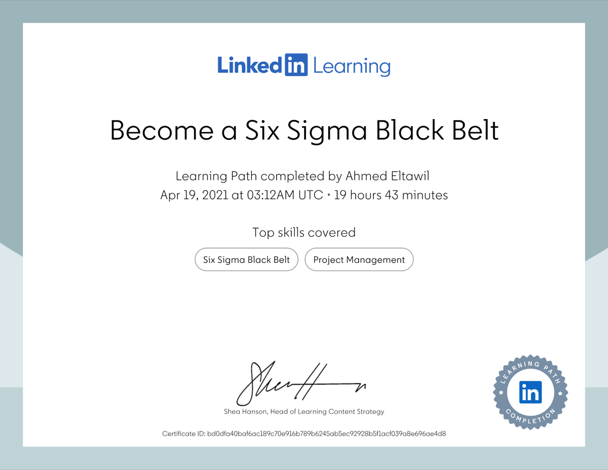 Six Sigma Black Belt